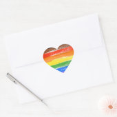 LGBTQIA+ プライドペイント ハートシール (封筒)