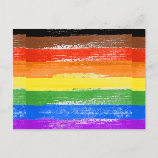 LGBTQIA+ プライドペイント ポストカード (正面)