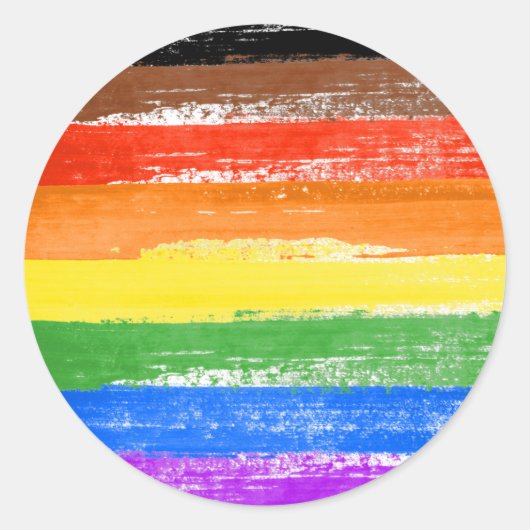 LGBTQIA+ プライドペイント ラウンドシール (正面)