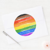 LGBTQIA+ プライドペイント ラウンドシール (封筒)