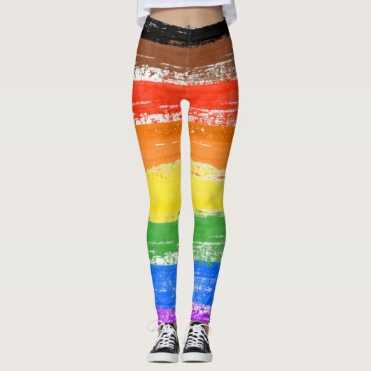 LGBTQIA+ プライドペイント レギンス (正面)