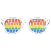 LGBTQIA+ プライドペイント レトロサングラス (正面)