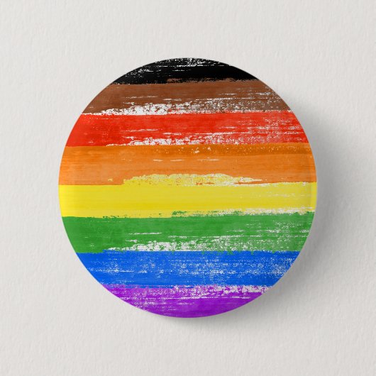 LGBTQIA+ プライドペイント 缶バッジ (正面)