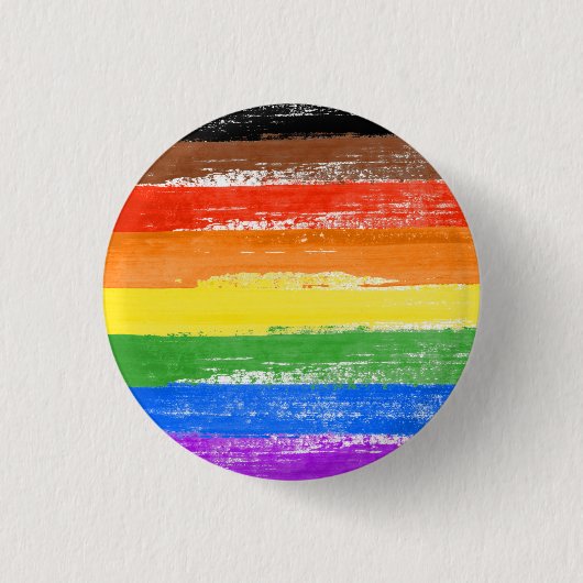 LGBTQIA+ プライドペイント 缶バッジ (正面)