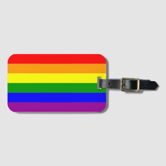 LGBTQIA+ プライド・フラグ ラゲッジタグ (正面横)