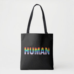 LGBTQIA レインボーフラッグ プライド トレンディ トートバッグ