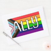 LGBTQIA+同盟 |レインボーフラグ 長方形シール (封筒)