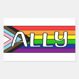 LGBTQIA+同盟 |レインボーフラグ 長方形シール