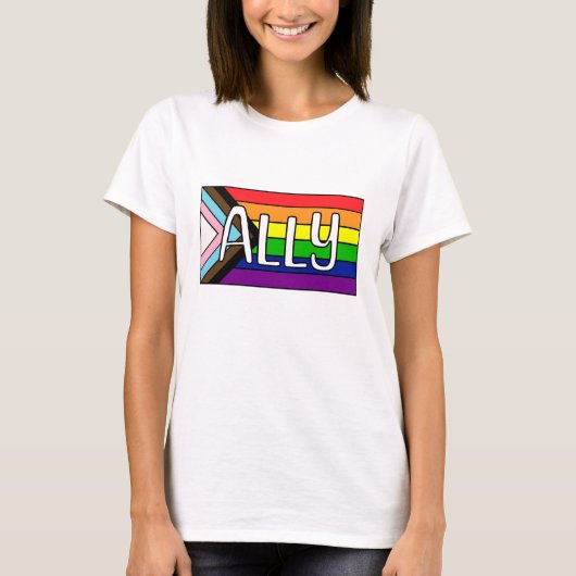 LGBTQIA+同盟 |レインボーフラグ Tシャツ (正面)