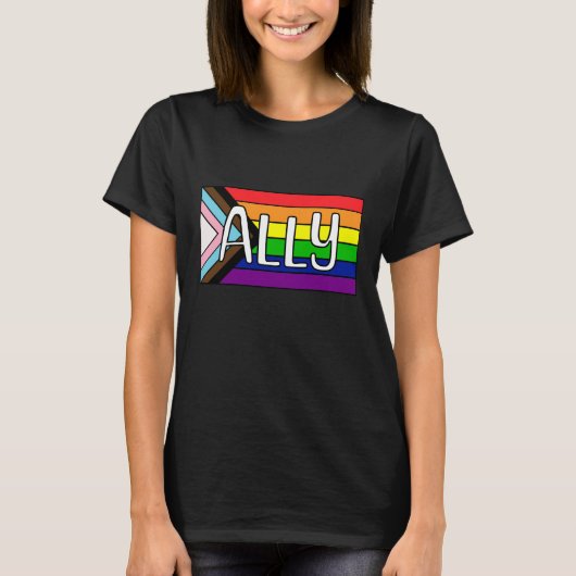 LGBTQIA+同盟 |レインボーフラグ Tシャツ (正面)