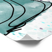 LGBTQIA+女性水キスをする色アート ポスター (角)