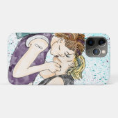 LGBTQIA+女性水キスをする色アート Case-Mate iPhoneケース (裏面(横))
