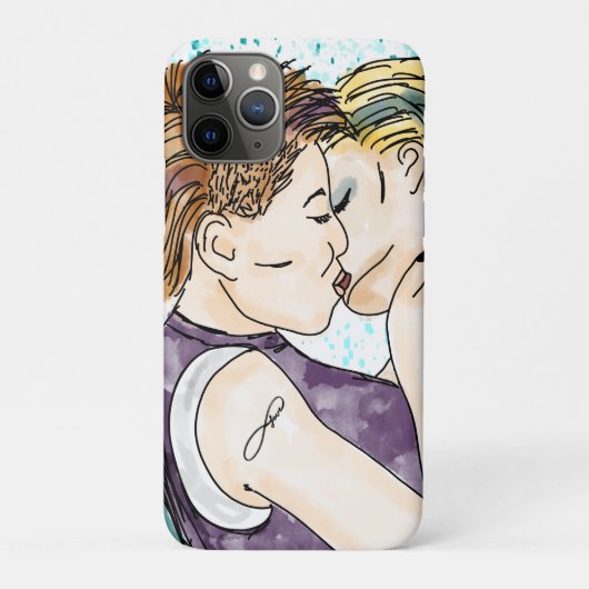 LGBTQIA+女性水キスをする色アート Case-Mate iPhoneケース (裏)