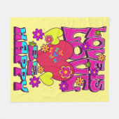 LGBTQIA+愛は愛である。幸せである フリースブランケット (正面(横))