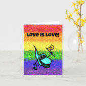 LGBTQIA 愛は愛 インターセックス フラグ ガトー付き カード (黄色い花)