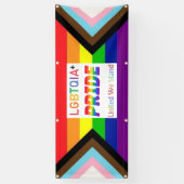 LGBTQIA+ "結束" プライドパレードバナー 横断幕 (縦)