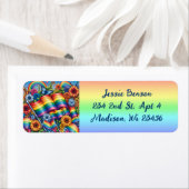 LGBTQIA+虹と花 ラベル (インサイチュ)