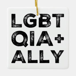 LGBTQIA+ALLY セラミックオーナメント