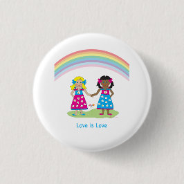 LGBTQIA Love is Love, Rabow Girlsプライド 缶バッジ