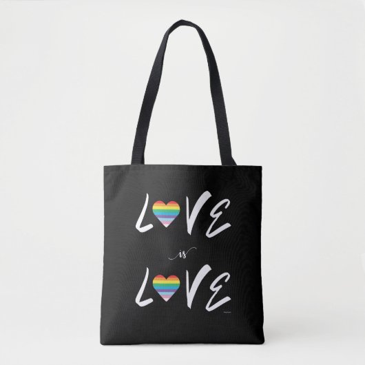 LGBTQIA Love is LOVE, Rainbowプライドトートバッグ トートバッグ (正面)