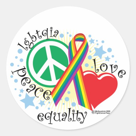 LGBTQIA PLE ラウンドシール (正面)