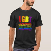LGBTQIA Pride Rainbow Hearts  Definition 1 Tシャツ (正面)