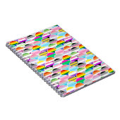 LGBTQIA+ Queer Scalloped Pride Flag Fans ノートブック (右側)