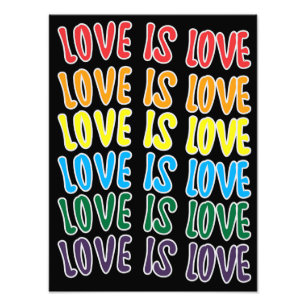 LgbtqLove is Loveタイポグラフィ フォトプリント
