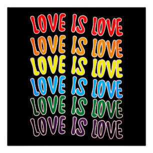LgbtqLove is Loveタイポグラフィ ポスター