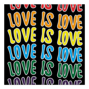 LgbtqLove is Loveタイポグラフィ ポスター