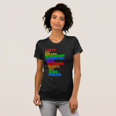 LGBTTQQIAAPプライドダイバーシティレインボーアクロスティック Tシャツ (正面フル)