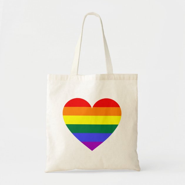 LGBTゲイプライド・レインボー・ハート トートバッグ | Zazzle.co.jp