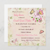 LGCの庭のベビーシャワー 招待状 (正面/裏面)