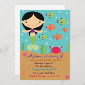 LGC人魚のひいさメリーま|ブルネット 招待状 (正面/裏面)