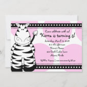 LGC |の小指シマウマの招待状 招待状 (裏面)