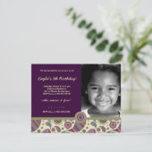 LGC|スイートペイズリー紫 招待状 (スタンド正面)