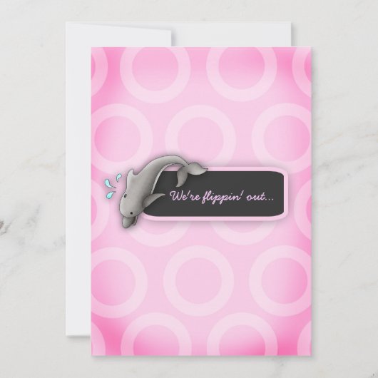 LGC | Flippin' Out女の子のベビーシャワー 招待状 (正面)