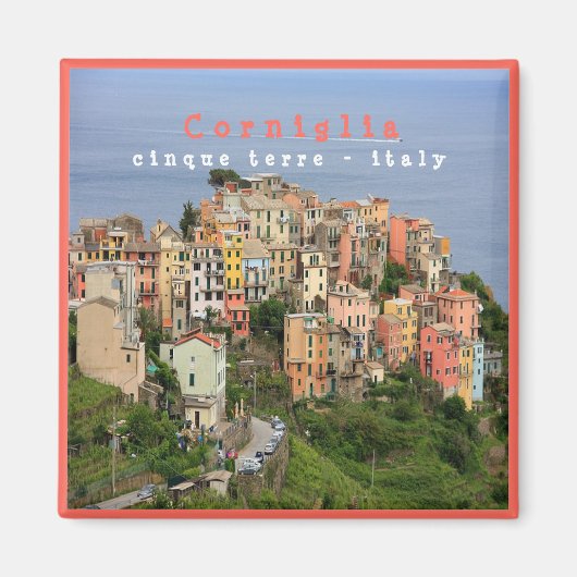 LGR001 CORNIGLIA - Cinque Terre -冷蔵庫用マグネット マグネット (正面)