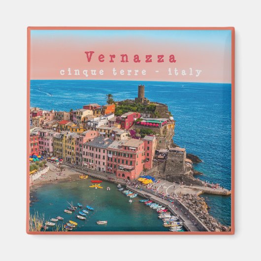 LGR002 VERNAZZA - Cinque Terre – イタリア – 冷蔵庫 マグネット (正面)