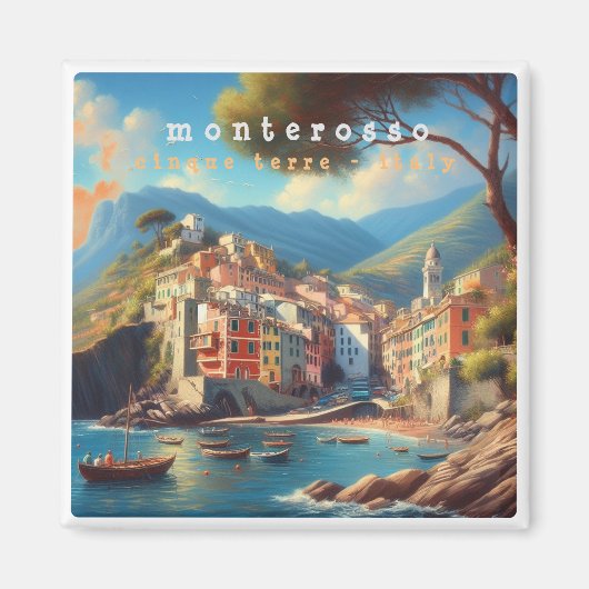 LGR006 MONTERSSO - Cinque Terre – イタリア – 冷蔵庫 マグネット (正面)