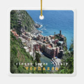 LGR007 VERNAZZA, Cinque Terre，イタリア， セラミックオーナメント (裏面)