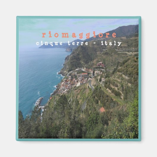 LGR008 RIOMAGGIORE - Cinque Terre – イタリア – 冷蔵庫 マグネット (正面)