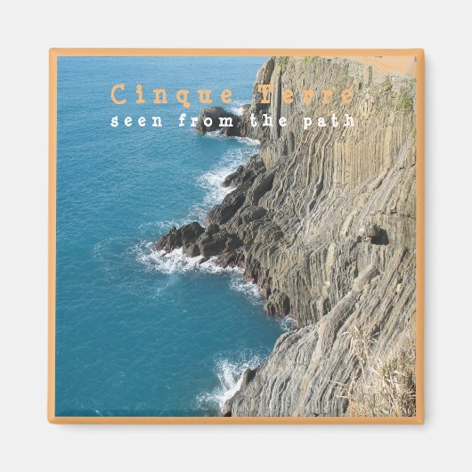 LGR013 CINQUE TERRE – 空中表示 – イタリア – 冷蔵庫 マグネット (正面)