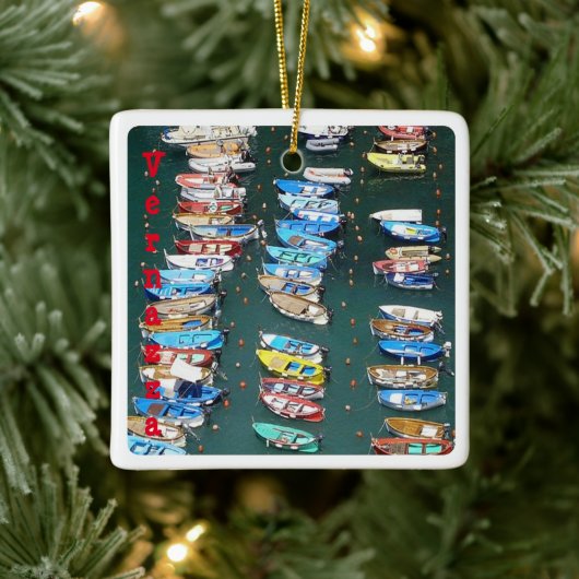 LGR016 VERNAZZA、ハーバー、チンケ・テール、 セラミックオーナメント (ツリー)
