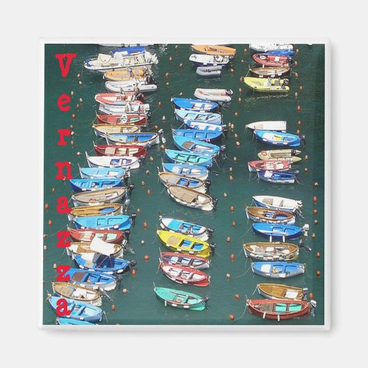 LGR016 VERNAZZA - Harbor - Cinque Terre -冷蔵庫 マグネット (正面)