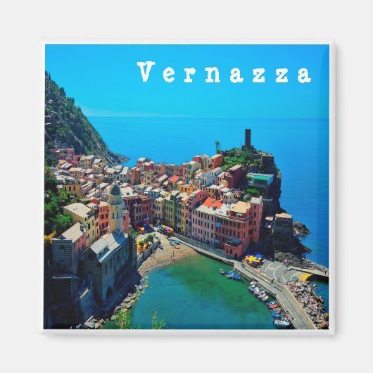 LGR022 VERNAZZA - Cinque Terre - Liguria -冷蔵庫 マグネット (正面)