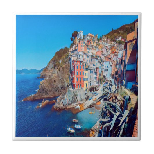 LGR035 RIOMAGGIORE, Cinque Terre,イタリア, タイル (正面)