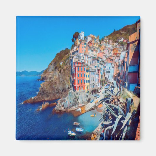 LGR035 RIOMAGGIORE, Cinque Terre，イタリア，冷蔵庫 マグネット (正面)