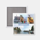 LGR042 NERVI，モザイク，リグーリア，イタリア，冷蔵庫 マグネット (正面/裏面)