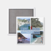 LGR059 MONTEROSSO – モザイク – イタリア – 冷蔵庫 マグネット (正面/裏面)